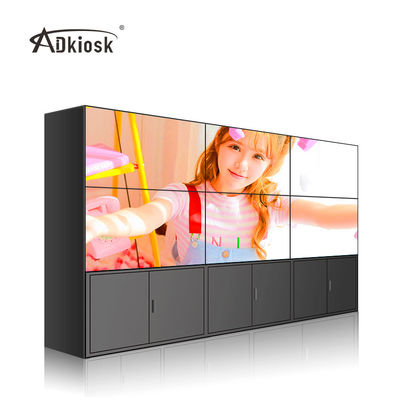 49 ইঞ্চি এলসিডি স্ক্রিন ওয়াল 2x3 FHD 1920X1080 রেজোলিউশন স্ট্যান্ড ক্যাবিনেট বন্ধনী সহ