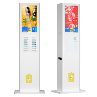 16ports মোবাইল ফোন চার্জিং কিয়স্ক 5000mah 24 ইঞ্চি স্ক্রিন সহ ভাড়া
