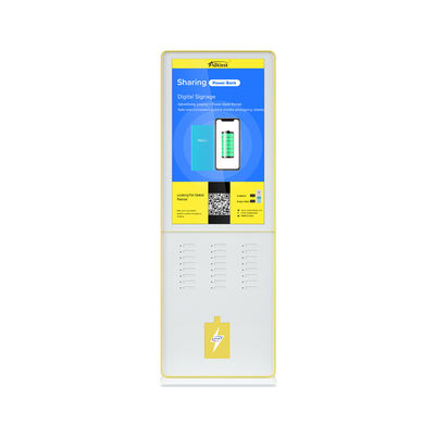 GPRS মোবাইল ফোন চার্জিং কিওস্ক 5000mah 24 পোর্ট 43 ইঞ্চি স্ক্রিন সহ