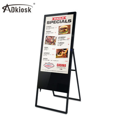 রিমোট কন্ট্রোল সহ স্মার্ট রেস্টুরেন্ট Foldable Lcd ডিজিটাল সিগনেজ মেনুবার্ড