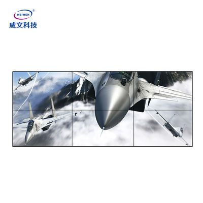 ওয়াল মাউন্টযোগ্য LCD ভিডিও ওয়াল ডিসপ্লে 1920x1080/4k 3x3 LCD স্প্লিসিং স্ক্রীন