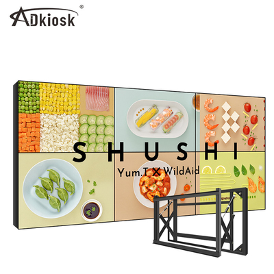 HD কন্ট্রোলার LCD স্প্লিসিং ডিসপ্লে 500cd/m2 4k ওয়াল মাউন্ট করা 180W
