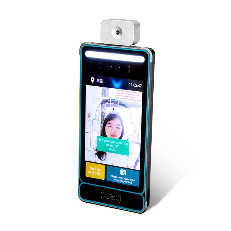 IPS All in One Face Recognition Terminal Scan Thermometer 8inch 140 ° F Access Control