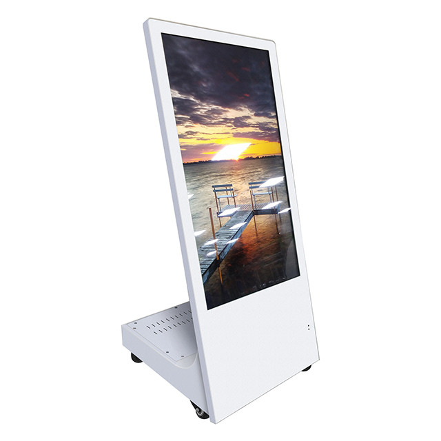 Lcd স্ক্রীন 1.5A সেলফ সার্ভিস কিয়স্ক ইন্ডোর ফ্লোর স্ট্যান্ড সিসিসি উইথ হুইল